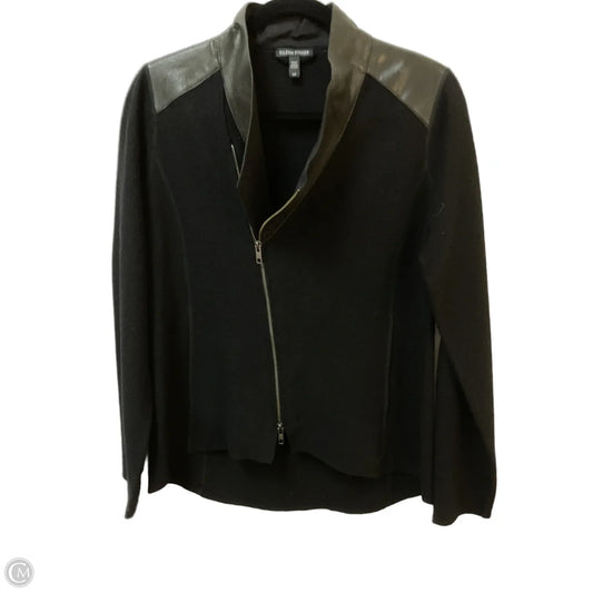 Sweater Cardigan By Eileen Fisher In Black, Size: S