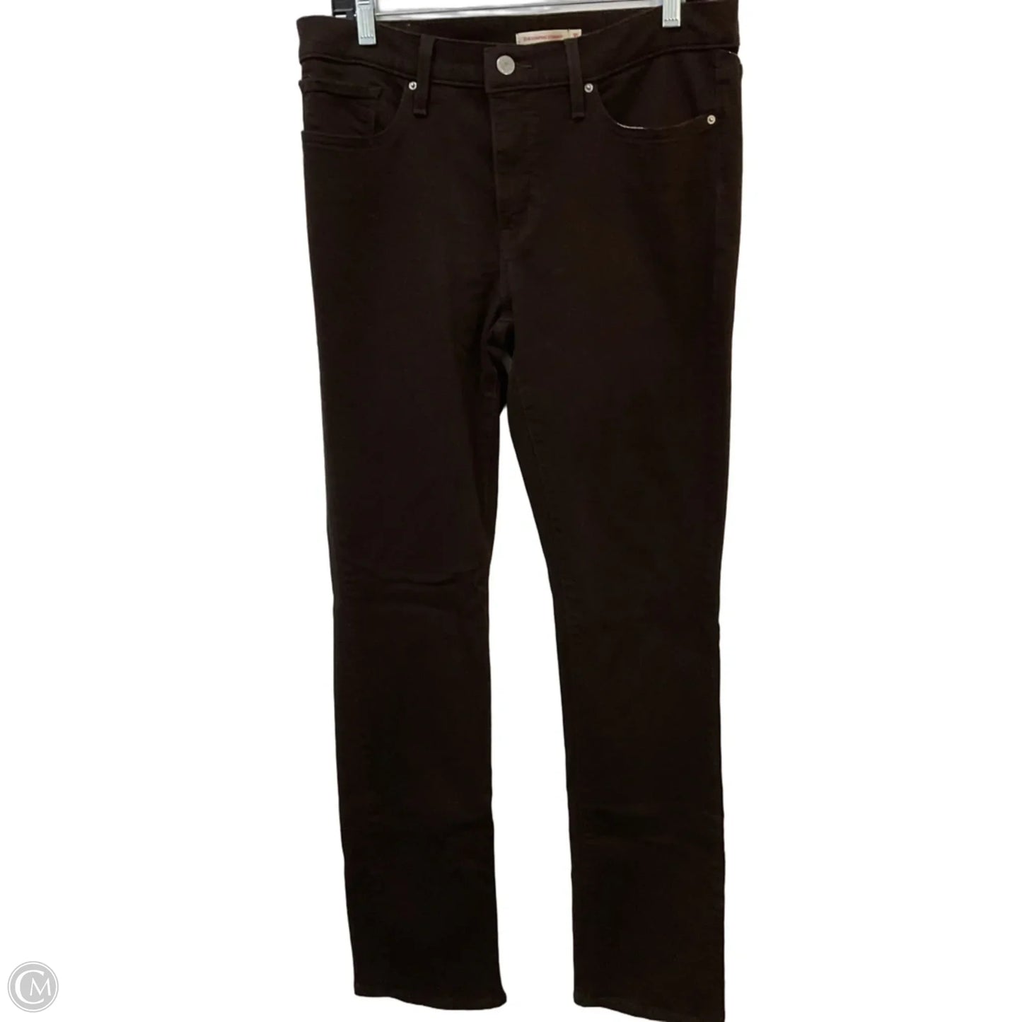Jeans Straight By Levis In Brown Denim, Size: 12