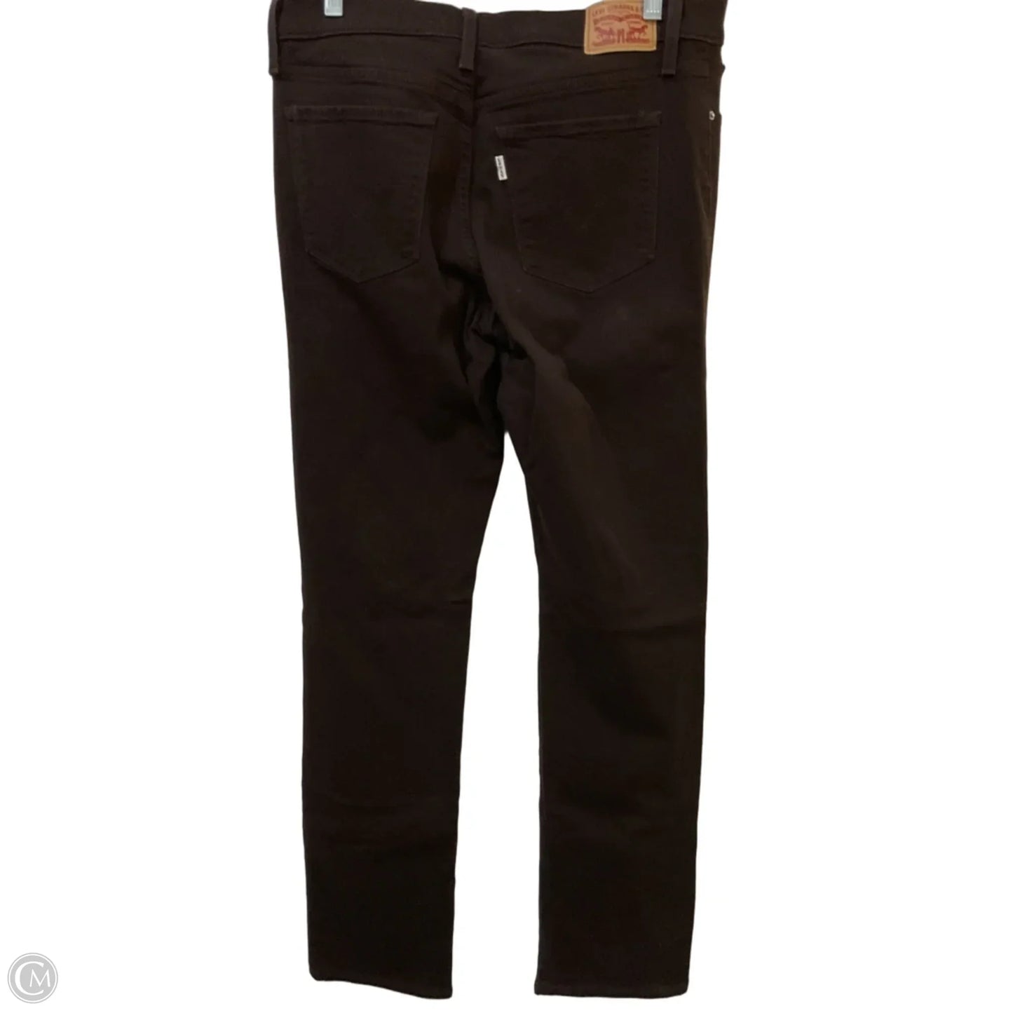 Jeans Straight By Levis In Brown Denim, Size: 12