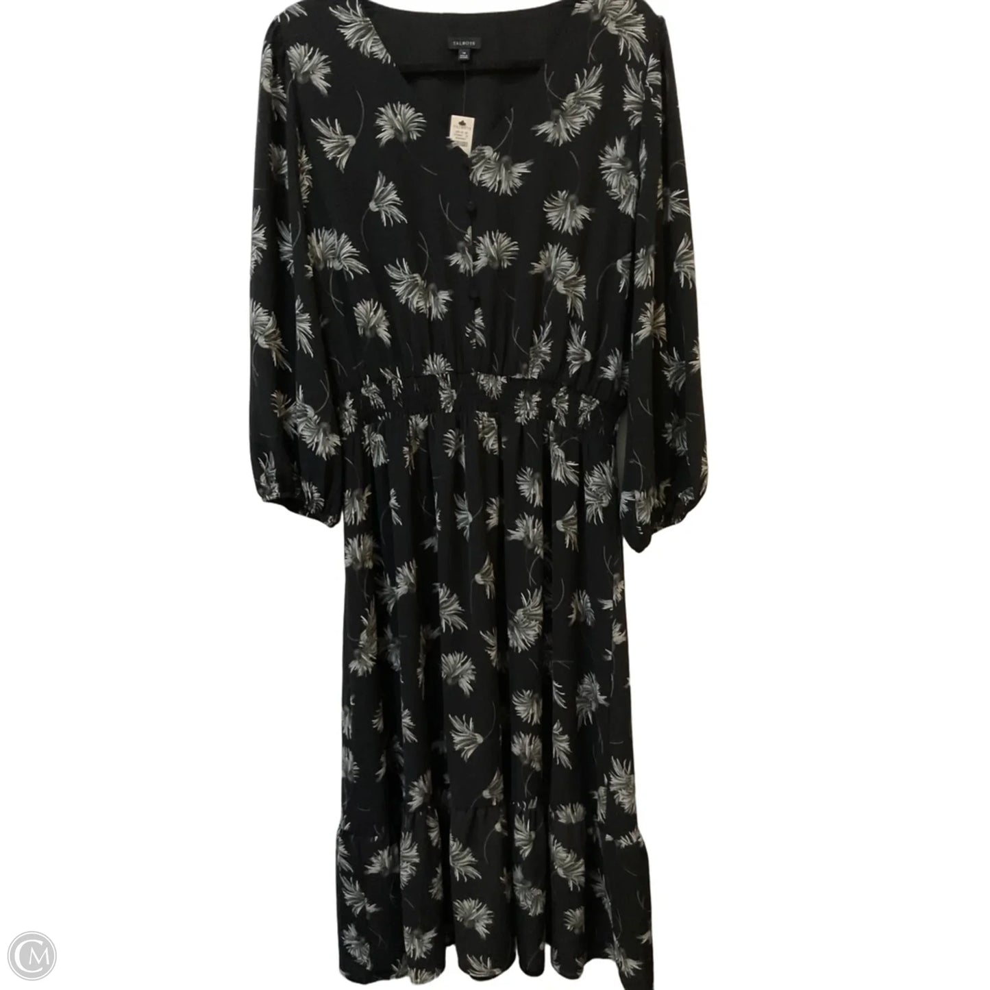 Dress Casual Midi By Talbots In Black, Size: Xl