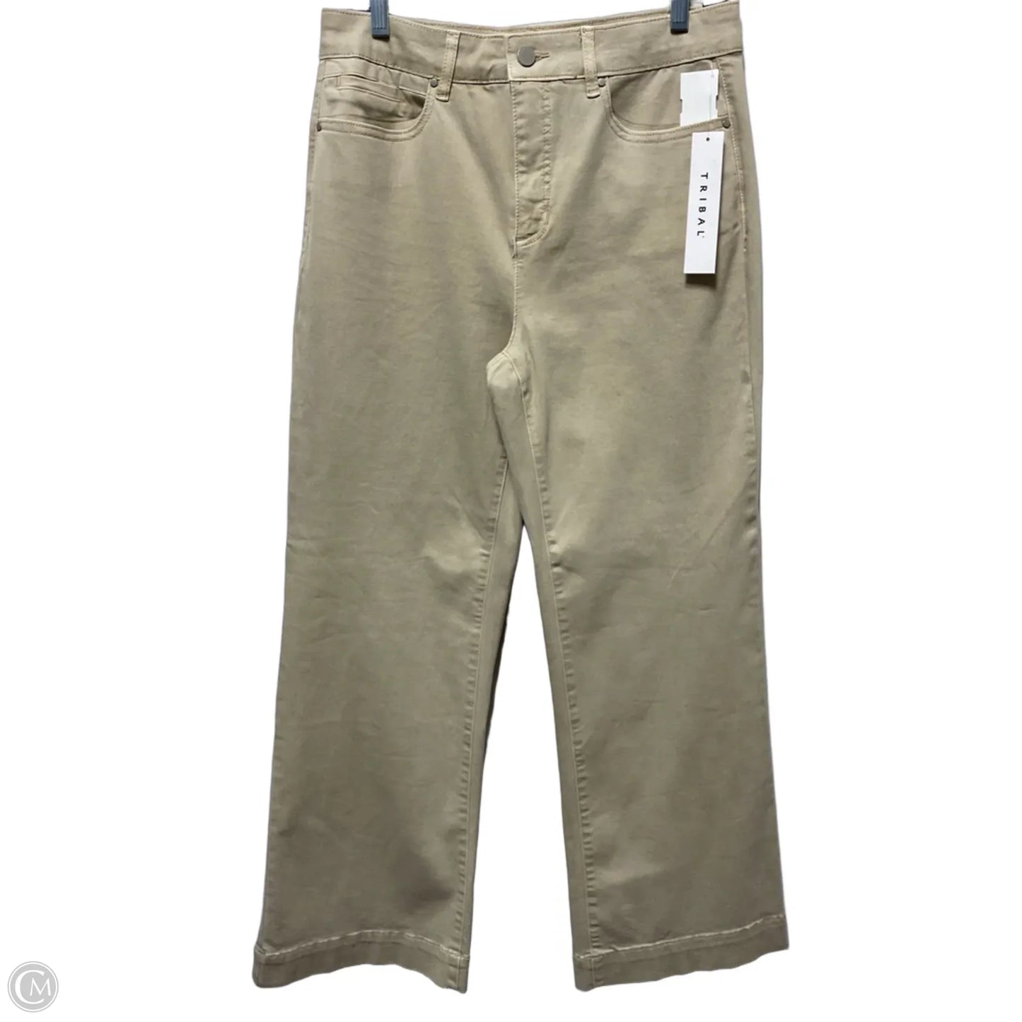 Jeans Wide Leg By Tribal In Tan Denim, Size: 10