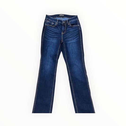 Jeans Straight By Clothes Mentor In Blue Denim, Size:8
