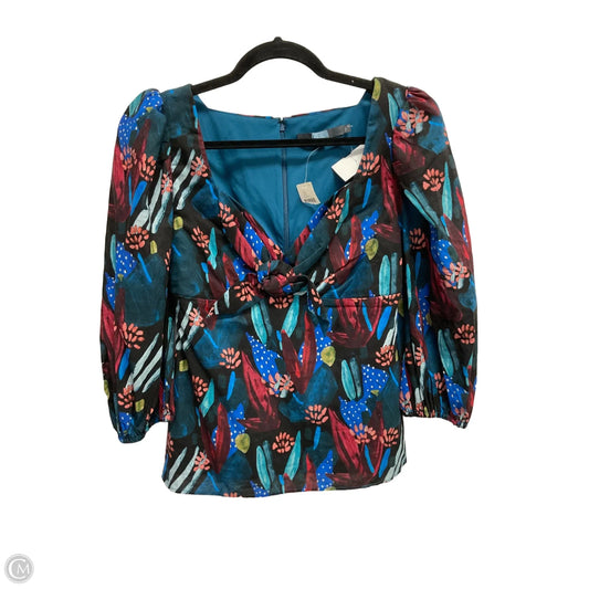 Blouse Long Sleeve By Eva Franco In Multi-colored, Size: Xs
