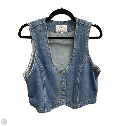 Vest Other By Clothes Mentor In Blue Denim, Size: Xl