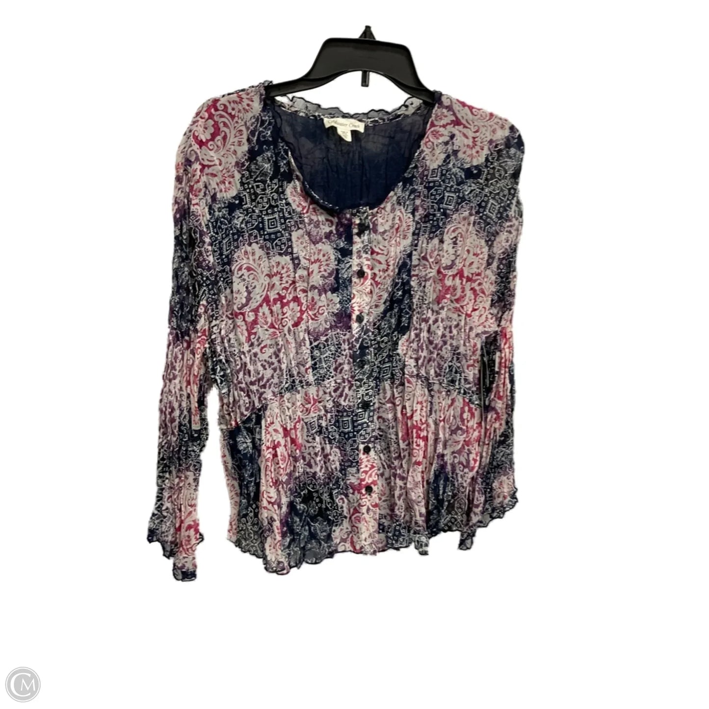 Top 3/4 Sleeve By Coldwater Creek In Multi-colored, Size: Xlp