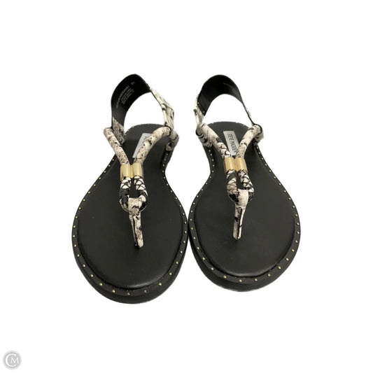 Sandals Flats By Steve Madden In Snakeskin Print, Size: 8