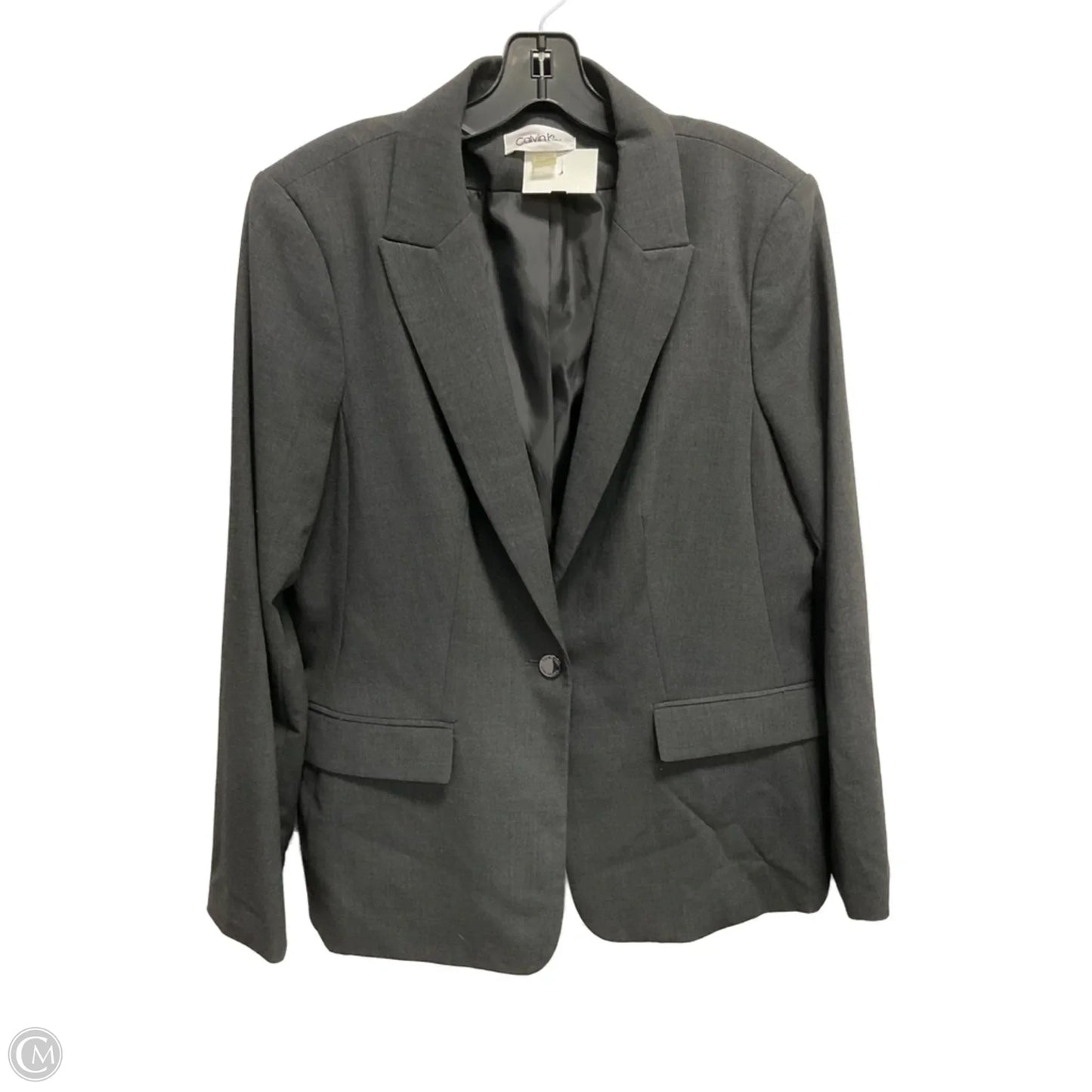 Blazer By Calvin Klein In Grey, Size: Xl