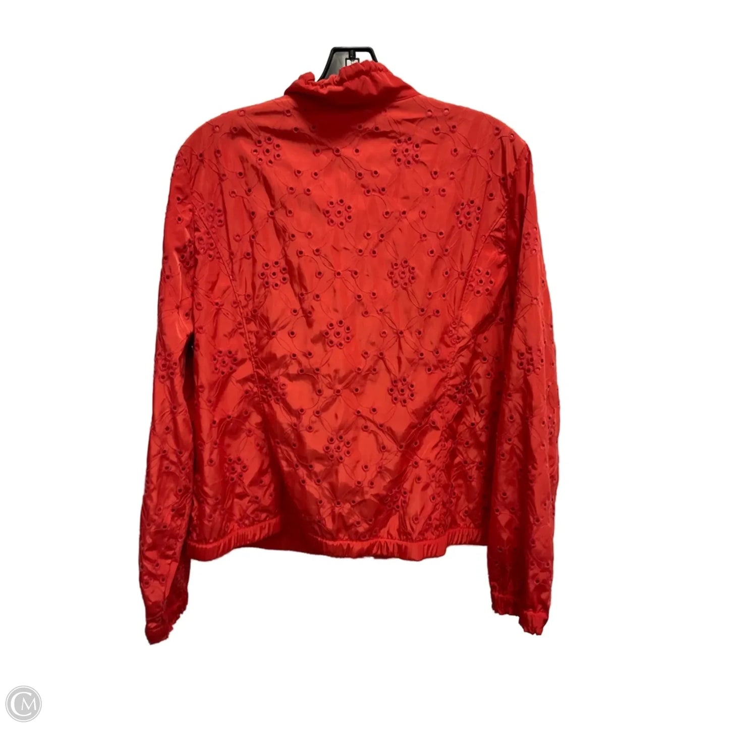 Jacket Denim By Chicos In Red, Size: L