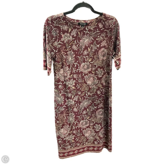 Dress Work By Roz And Ali In Maroon, Size: S