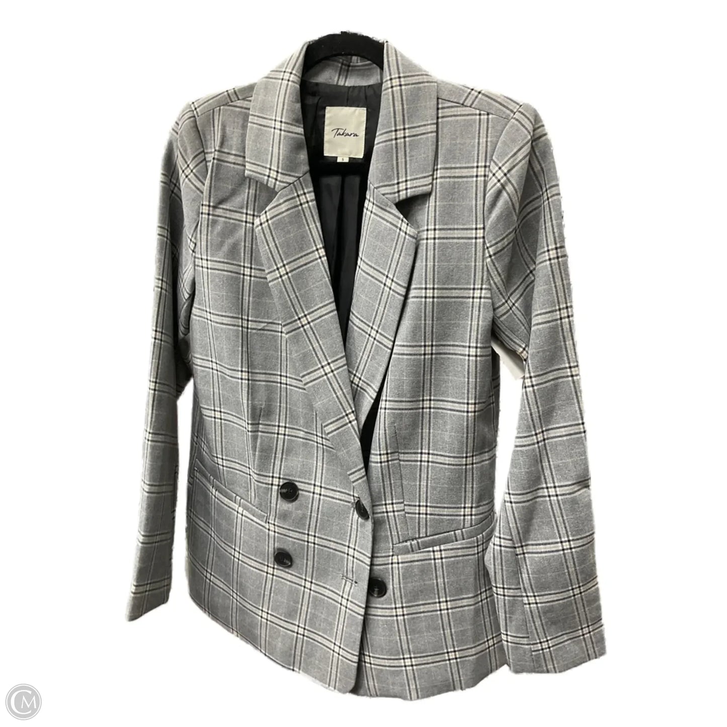 Blazer By Takara In Plaid Pattern, Size: S