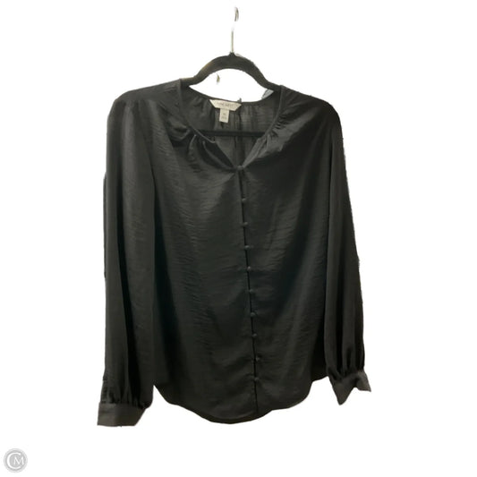 Blouse Long Sleeve By Nine West In Black, Size: Xs
