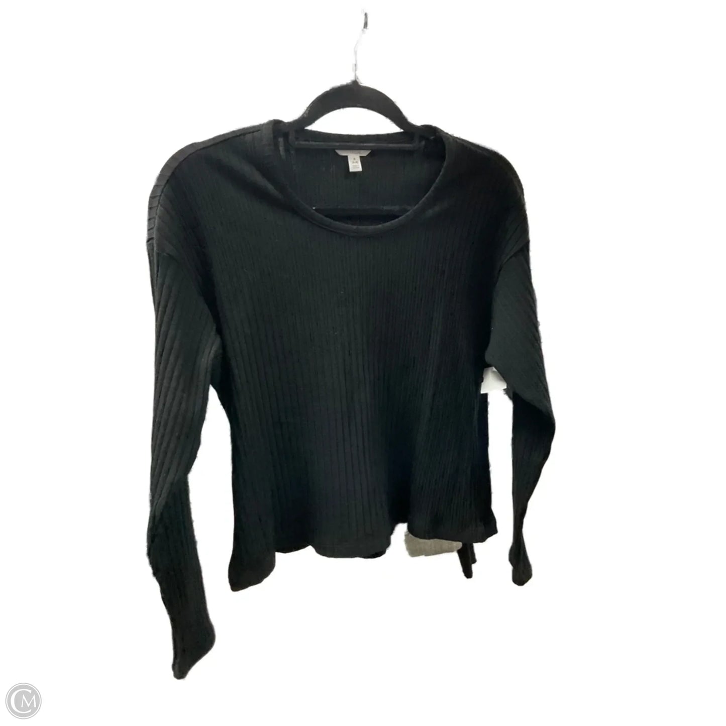Top Long Sleeve Basic By Time And Tru In Black, Size: S
