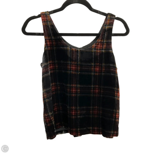 Top Sleeveless By J. Crew In Plaid Pattern, Size: Sp