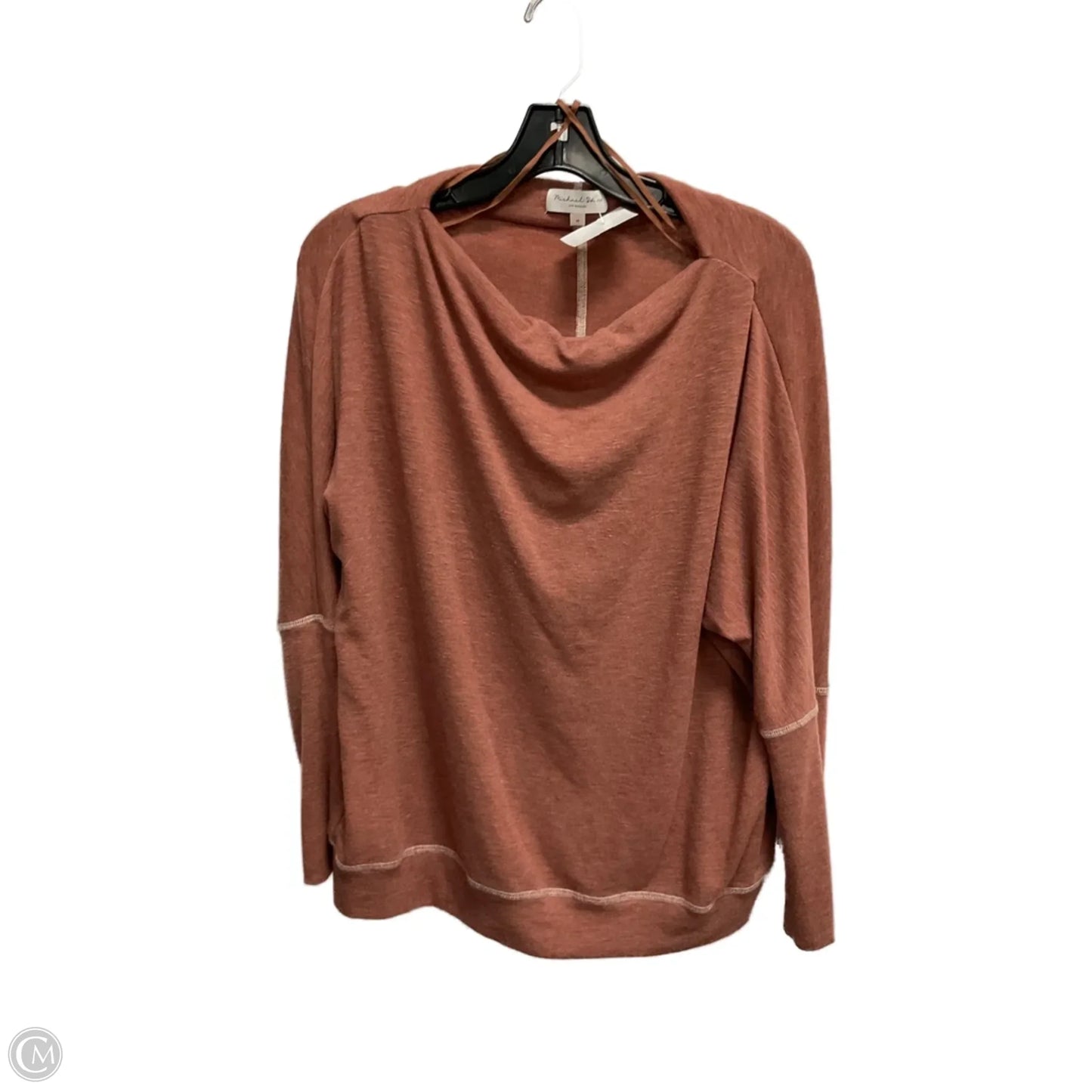 Top Long Sleeve By Michael Stars In Orange, Size: M