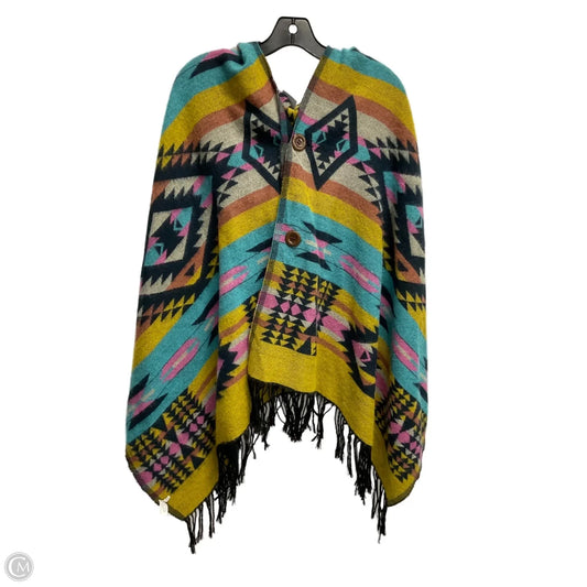 Poncho By Clothes Mentor In Multi-colored, Size: Osfm