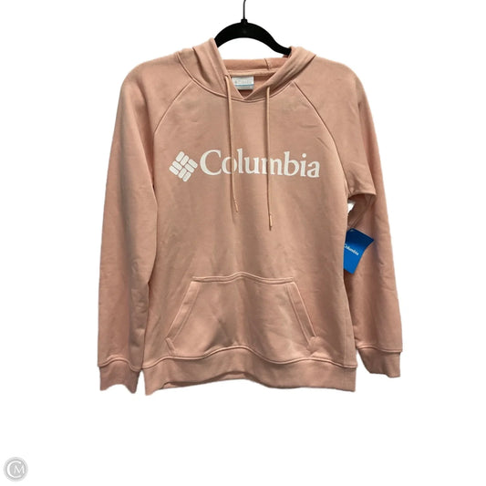 Athletic Sweatshirt Hoodie By Columbia In Peach, Size: M