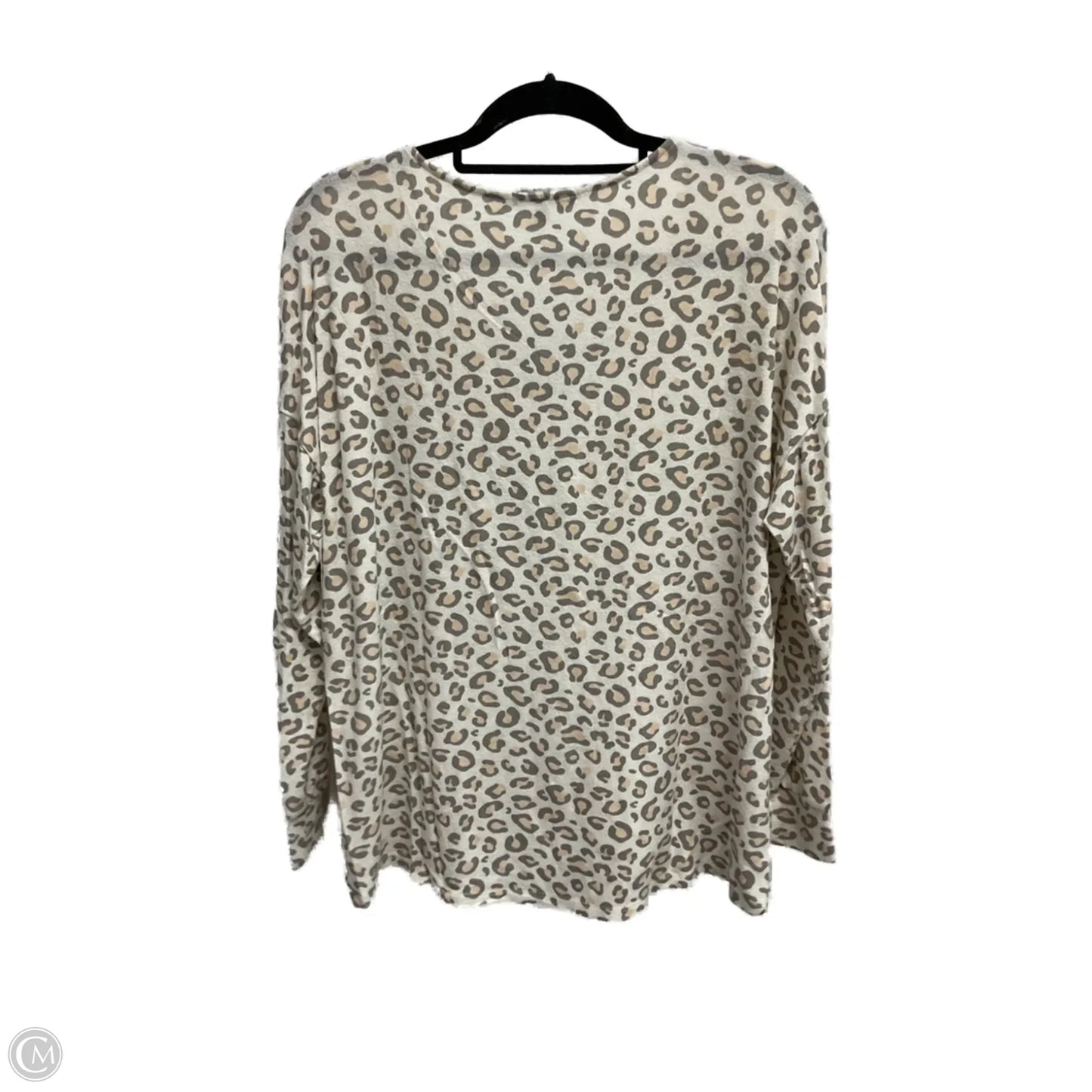 Top Long Sleeve By Gibson In Leopard Print, Size: L