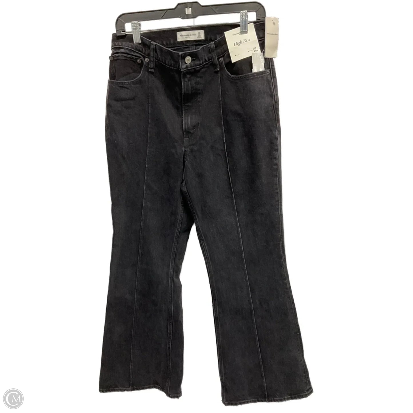 Jeans Flared By Abercrombie And Fitch In Black Denim, Size: 10p