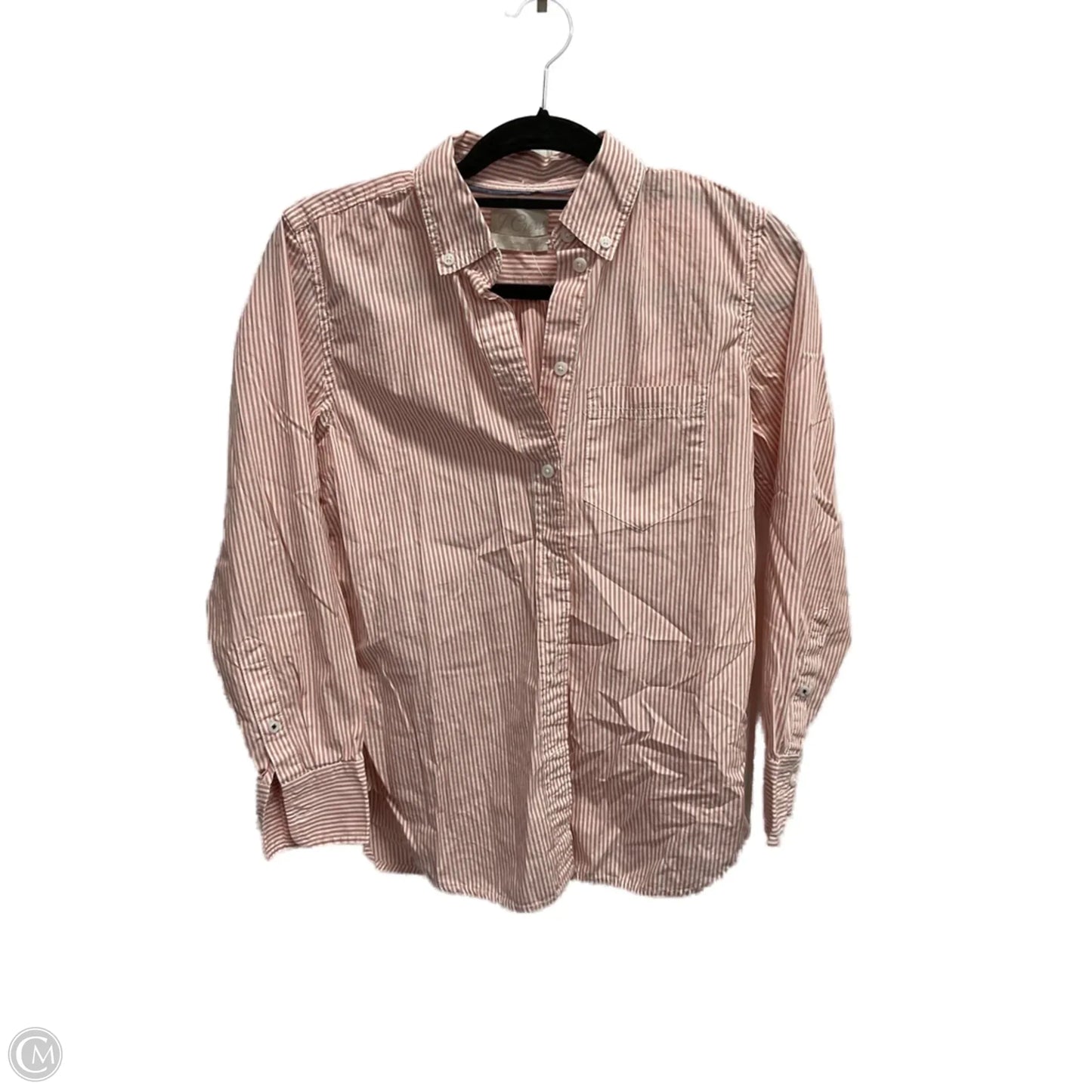 Blouse Long Sleeve By J. Crew In Striped Pattern, Size: Xs