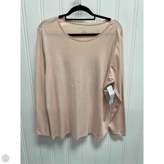 Top Long Sleeve Basic By Cj Banks In Pink, Size: 1x