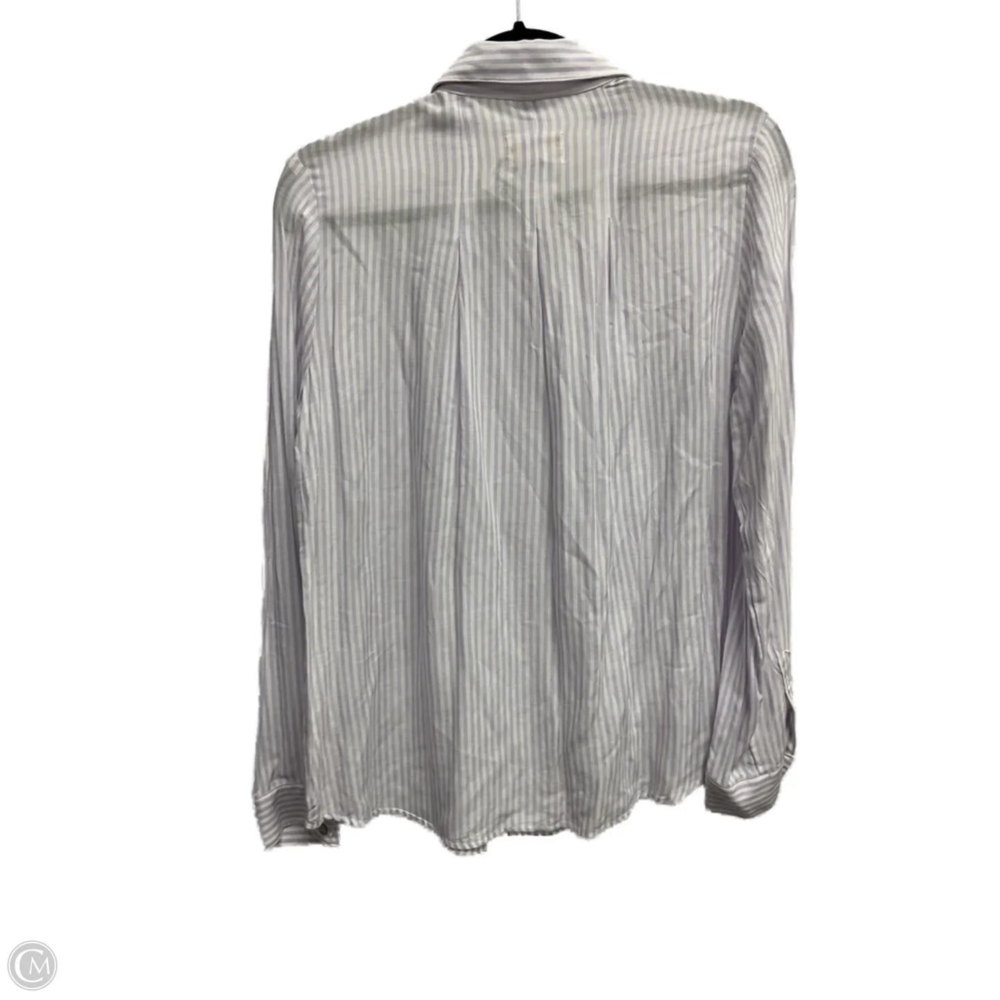 Blouse Long Sleeve By Universal Thread In Striped Pattern, Size: S