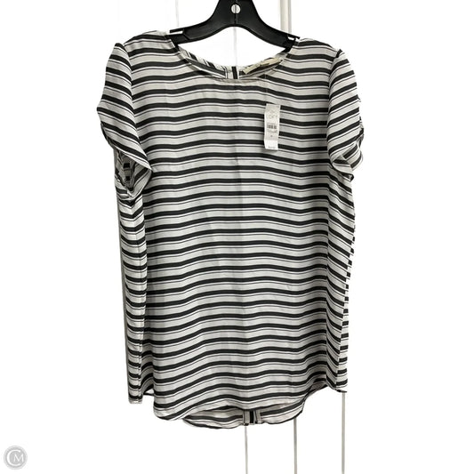 Blouse Short Sleeve By Loft In Striped Pattern, Size: M