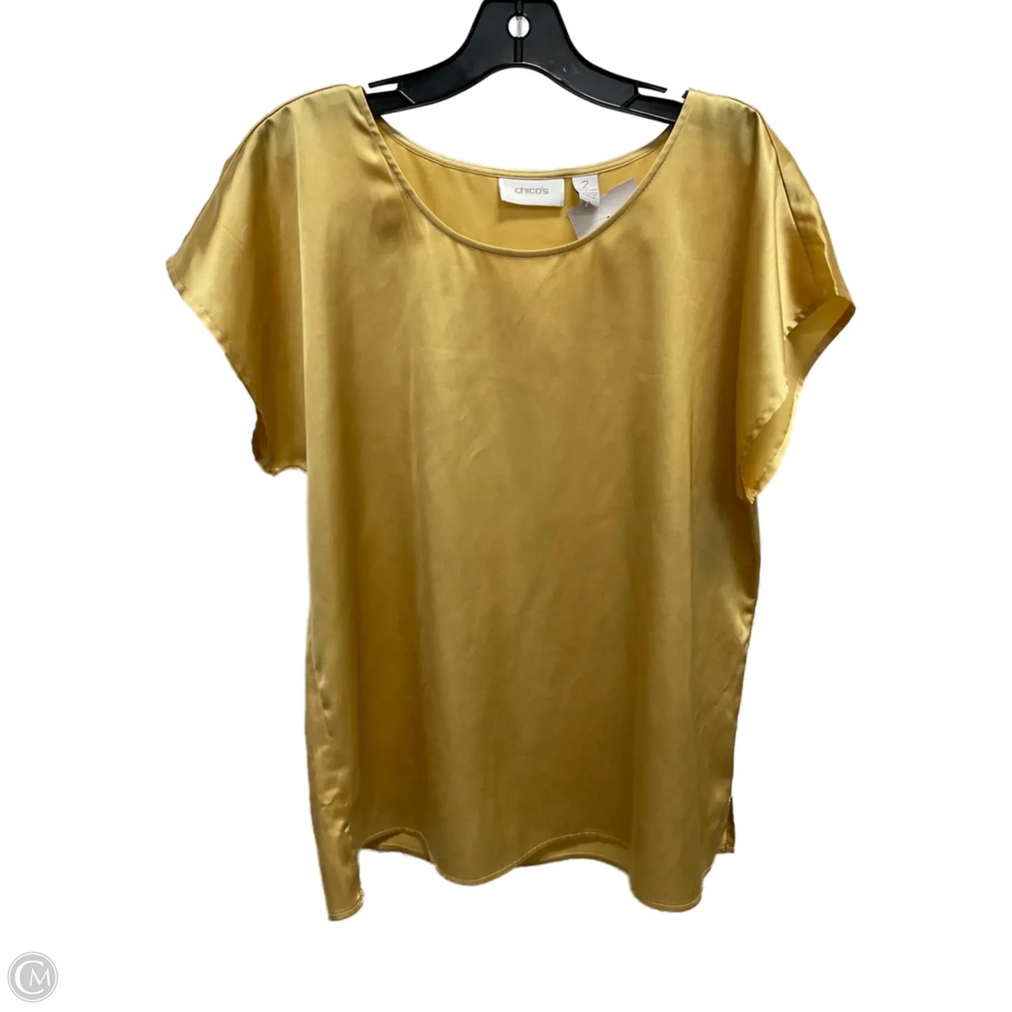 Top Sleeveless By Chicos In Gold, Size: L