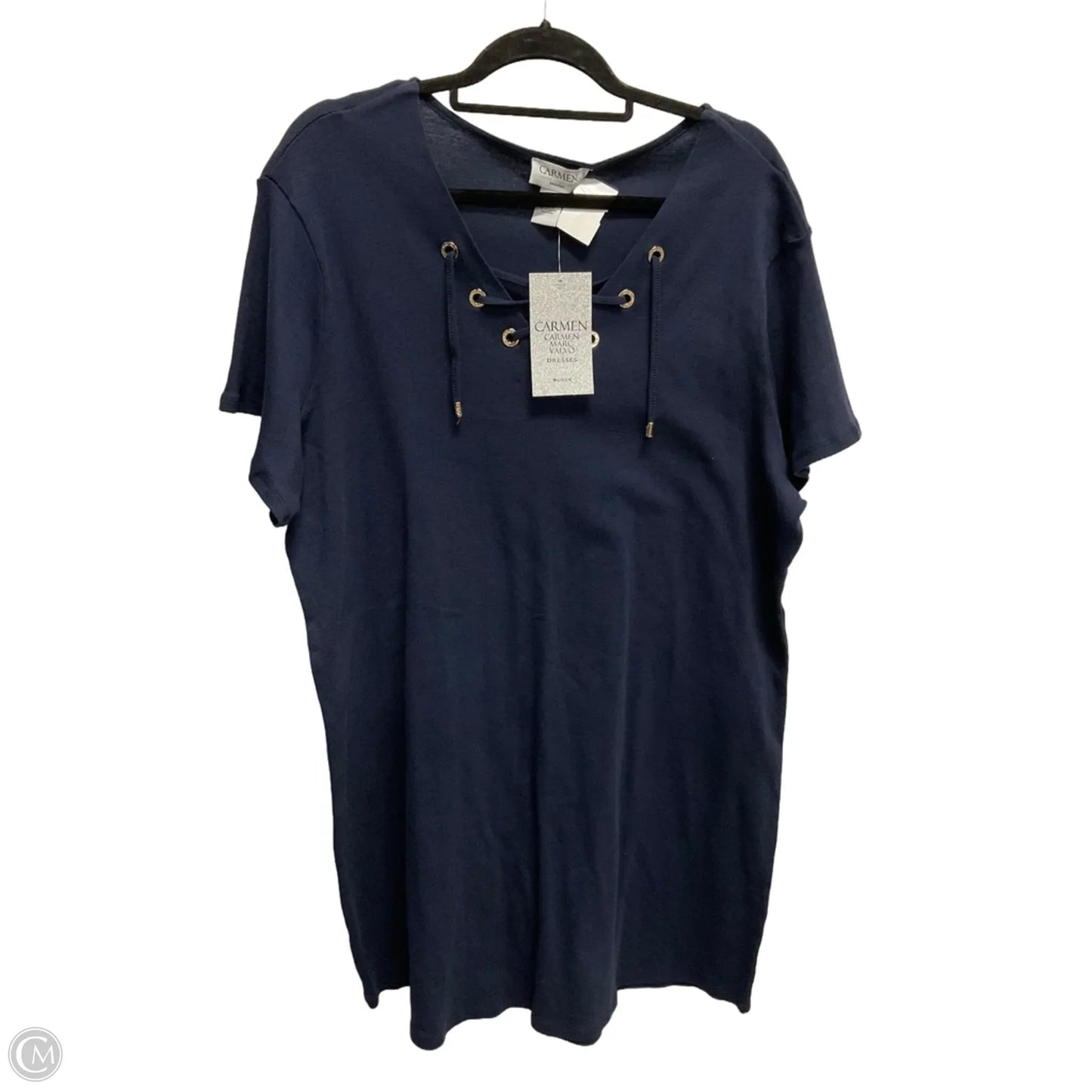 Dress Casual Midi By Carmen Marc Valvo In Ombre Print, Size: 1x