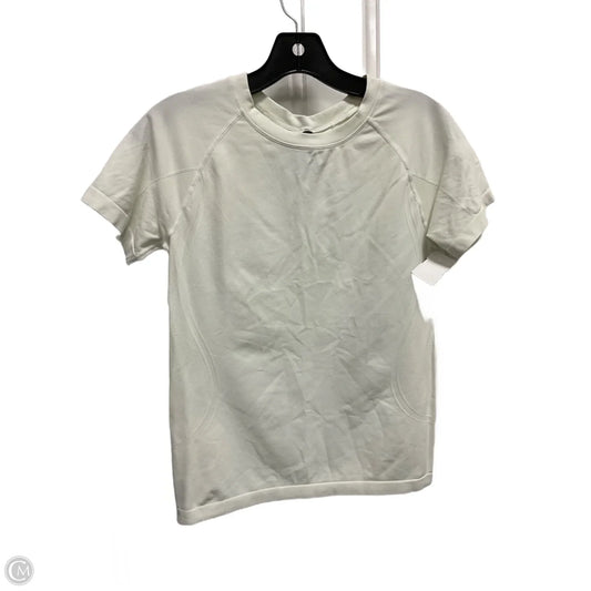 Athletic Top Short Sleeve By Lululemon In White, Size: S