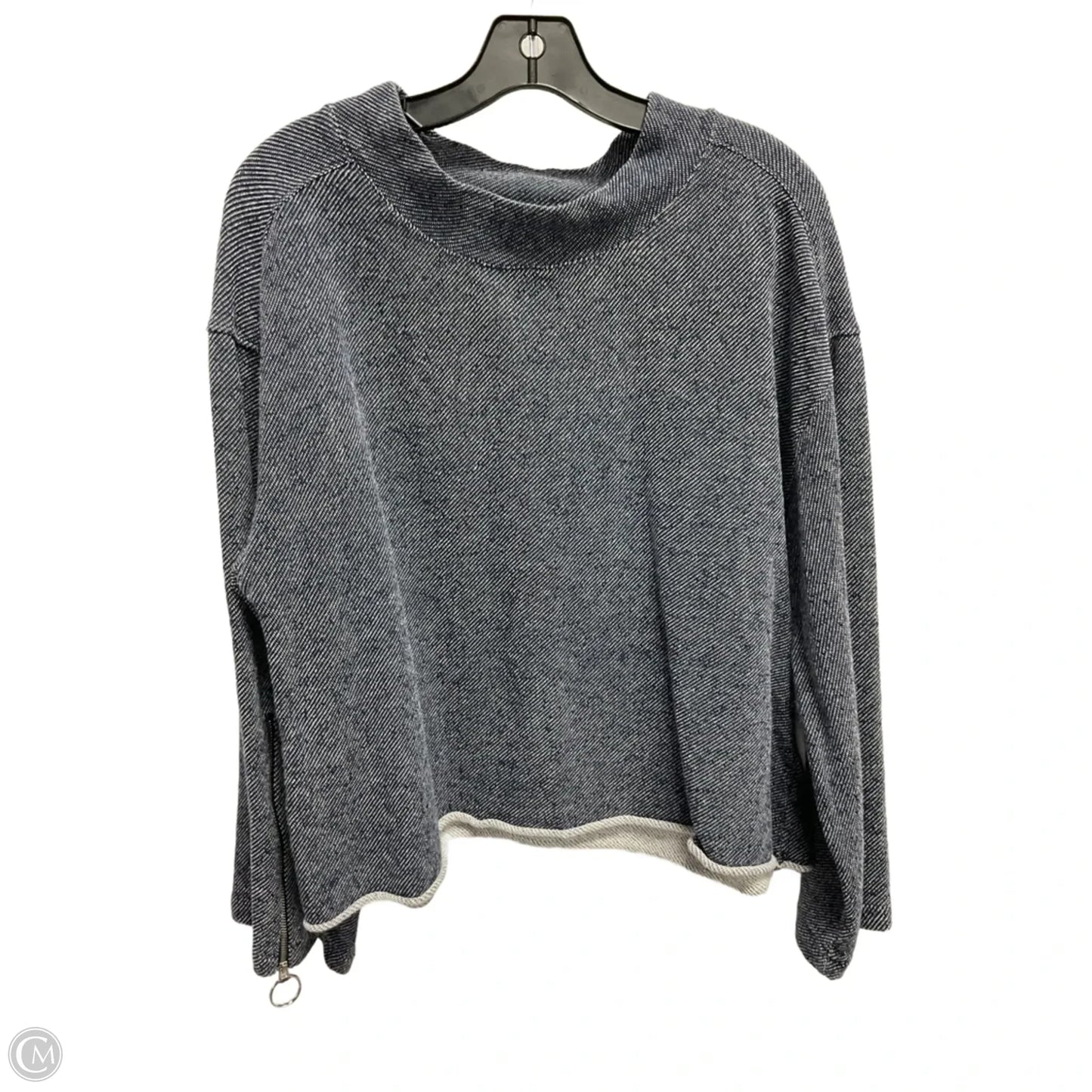 Sweatshirt Collar By Two By Vince Camuto In Blue, Size: L