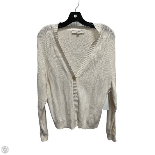 Cardigan By Loft In White, Size: Lp