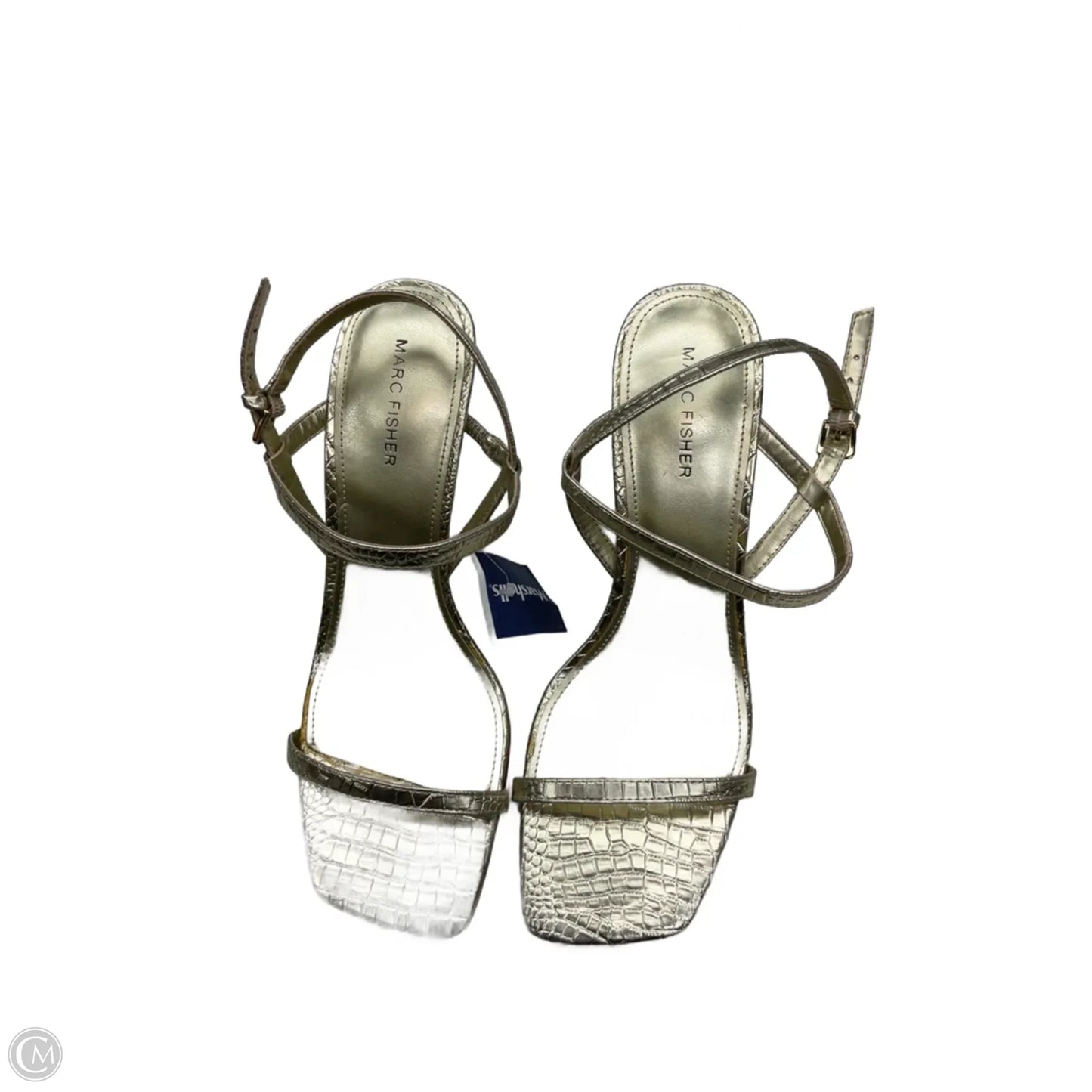 Sandals Heels Kitten By Marc Fisher In Gold, Size: 10