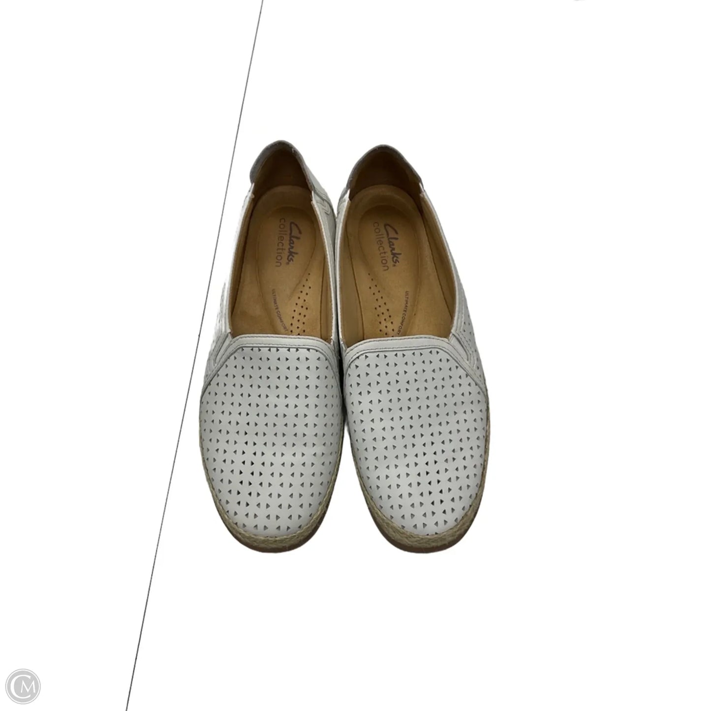 Shoes Flats By Clarks In White, Size: 9
