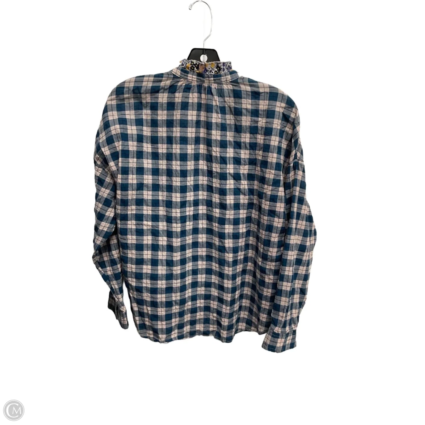 Top Long Sleeve By Pilcro In Checkered Pattern, Size: S