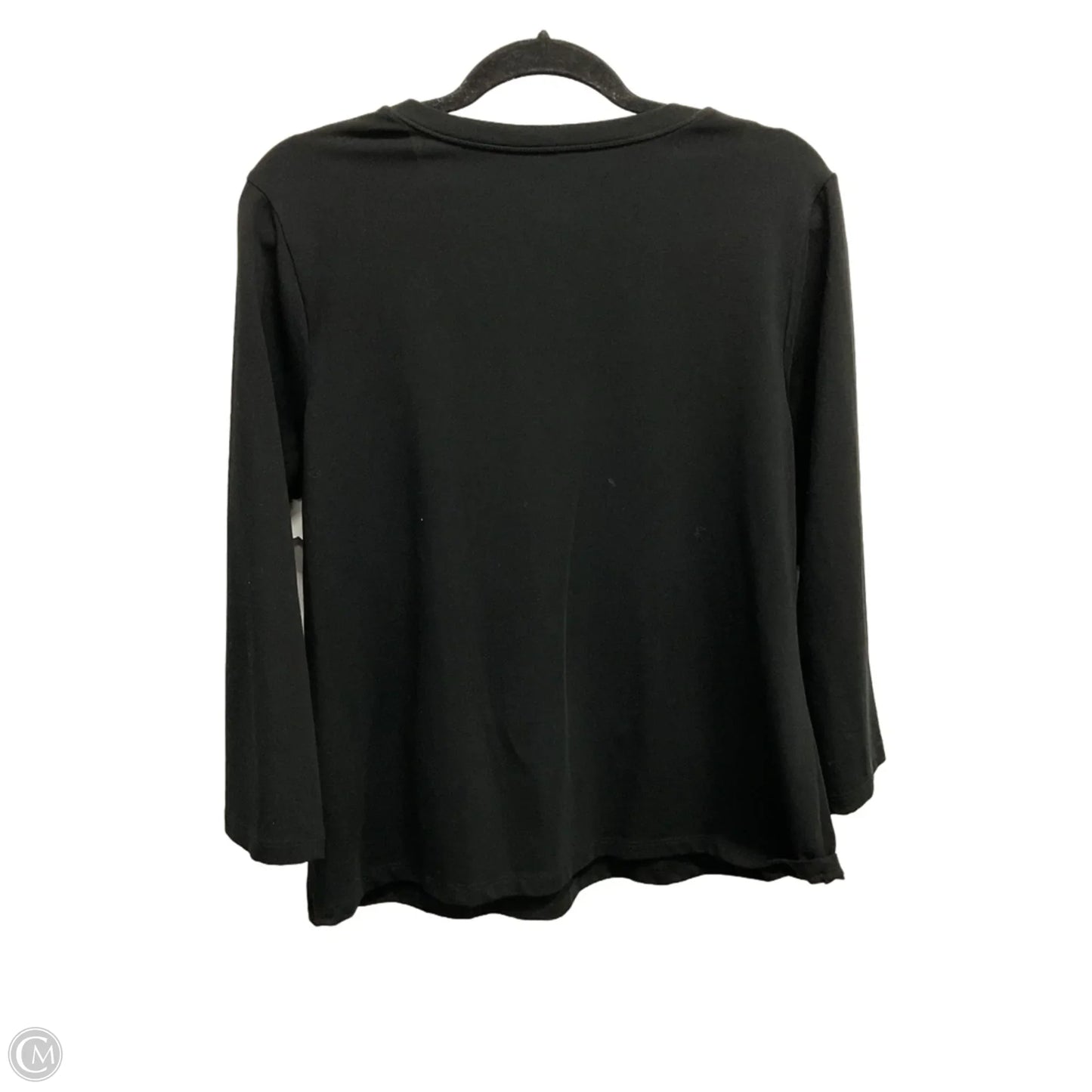 Top 3/4 Sleeve Basic By Chicos In Black, Size: L