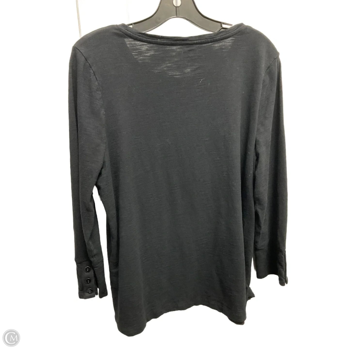 Top 3/4 Sleeve Basic By Chicos In Black, Size: L