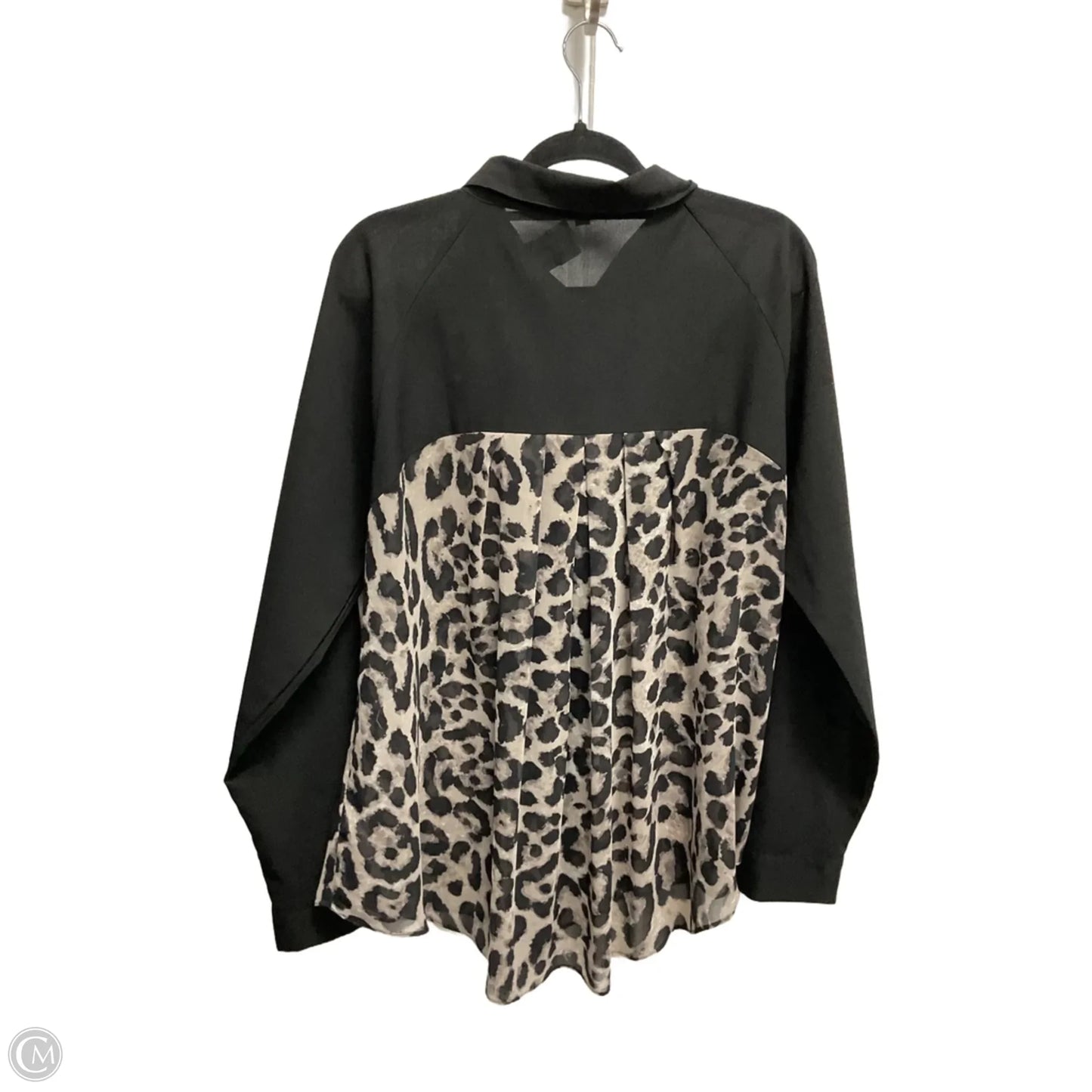Blouse Long Sleeve By Umgee In Leopard Print, Size: 1x