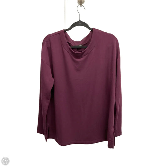 Top Long Sleeve Basic By Banana Republic In Maroon, Size: L