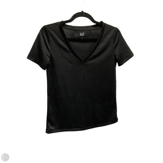Top Short Sleeve Basic By Gap In Black, Size: Xxs