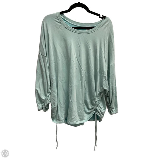 Top 3/4 Sleeve By Athleta In Aqua, Size: 2x