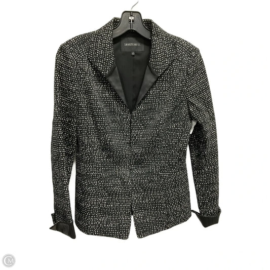 Blazer Designer By Lafayette 148 In Geometric Pattern, Size: S