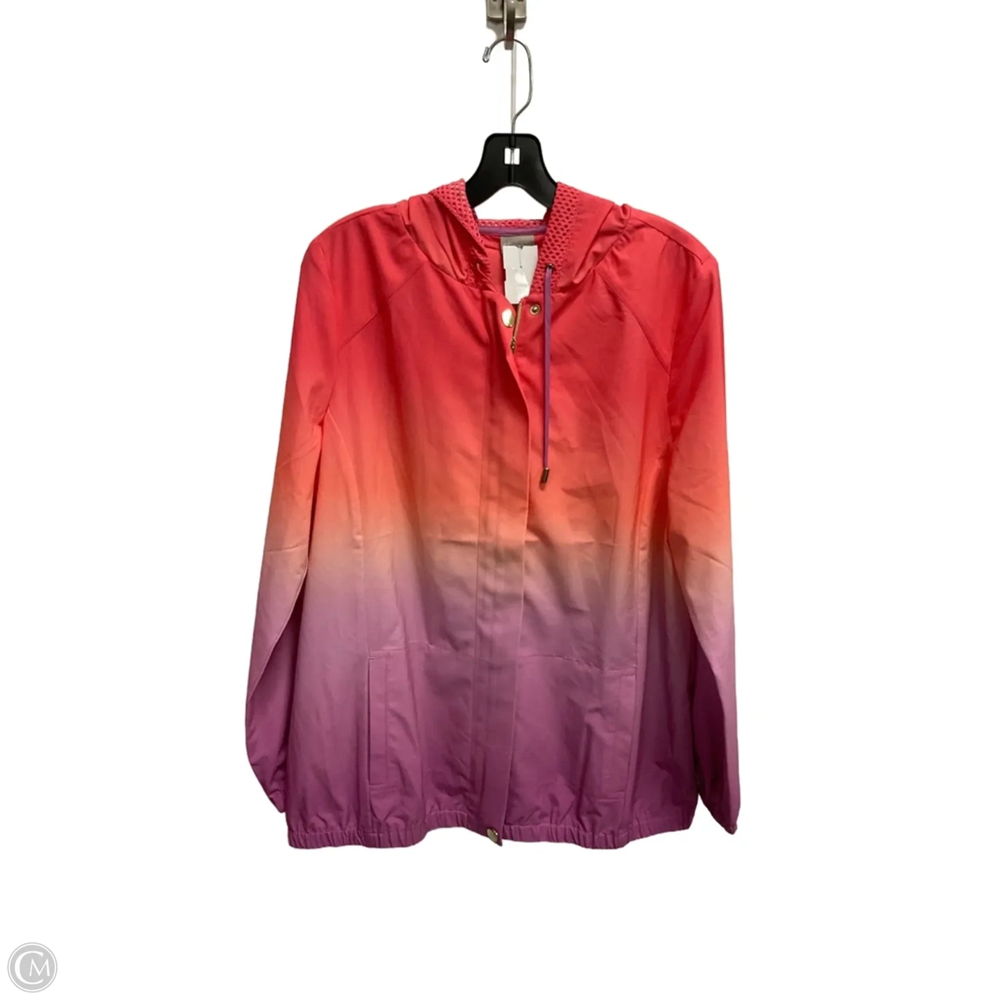 Athletic Jacket By Chicos In Ombre Print, Size: M