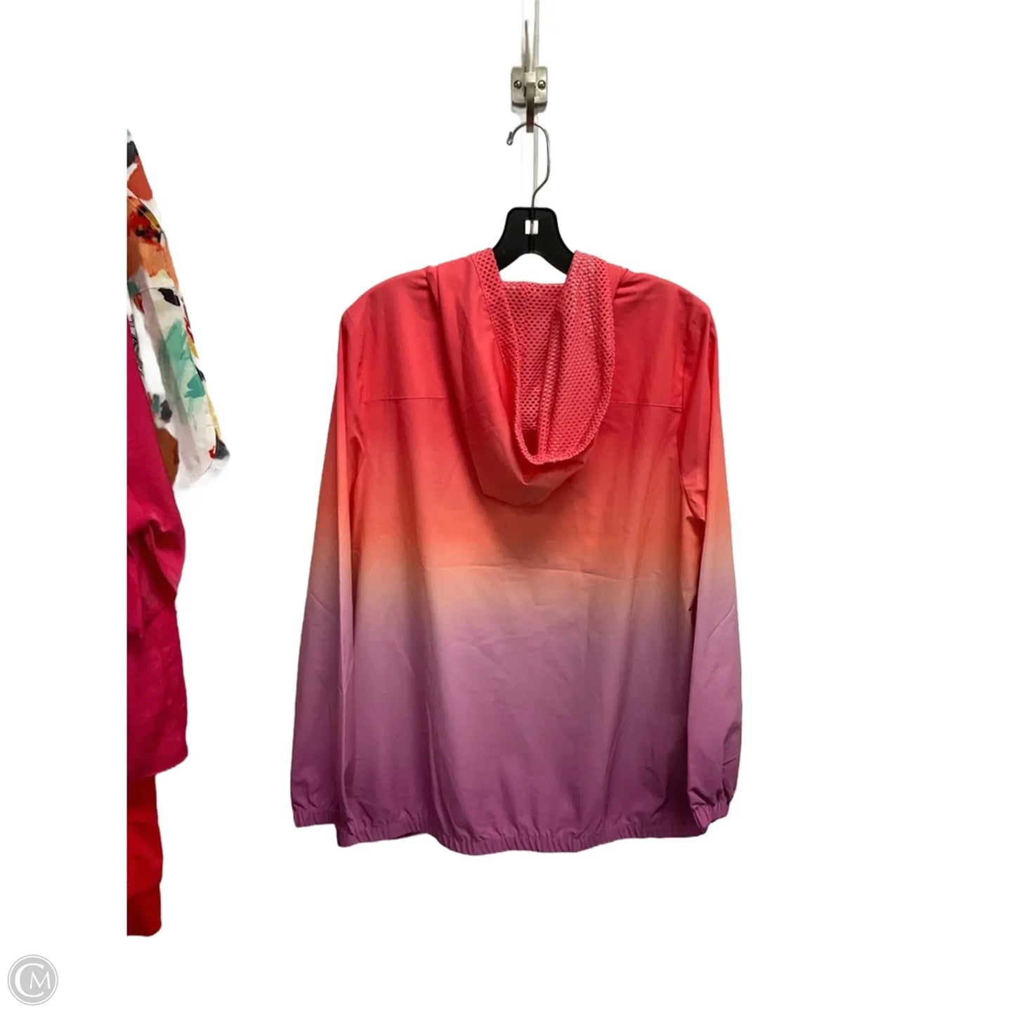 Athletic Jacket By Chicos In Ombre Print, Size: M