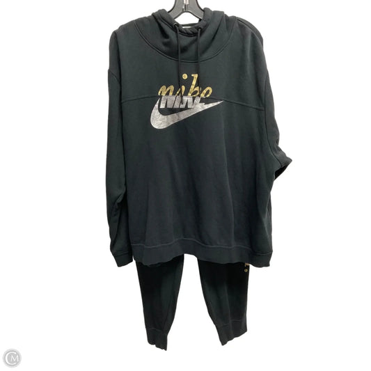 Athletic Pants 2pc By Nike In Black, Size: 3x