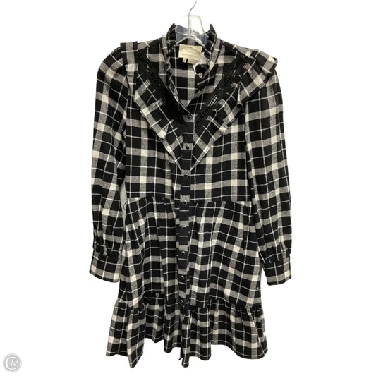 Dress Designer By Kate Spade In Plaid Pattern, Size: Xxs