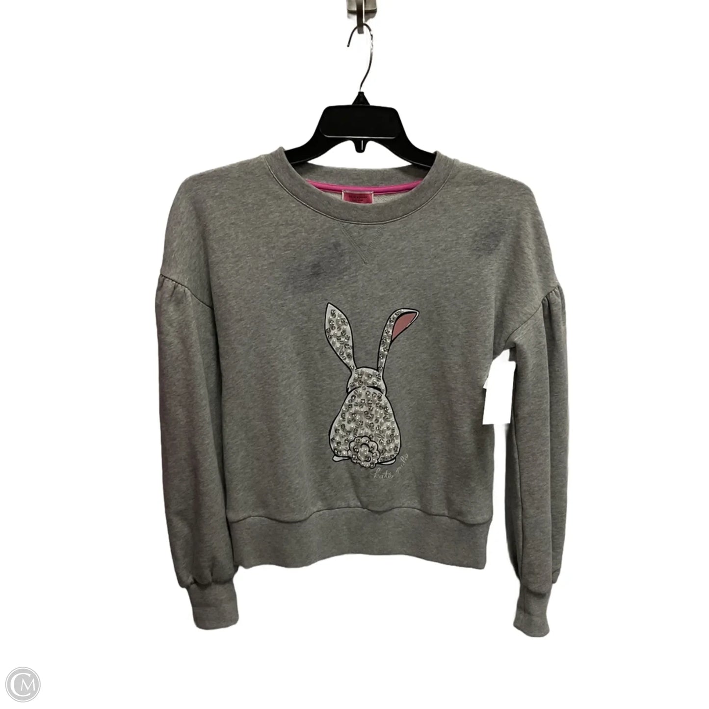 Sweatshirt Designer By Kate Spade In Grey, Size: Xs