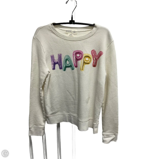 Sweatshirt Designer By Kate Spade In Cream, Size: Xs