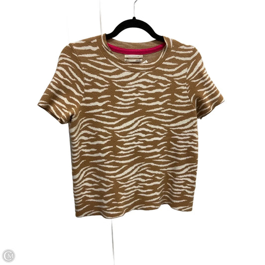 Sweater Short Sleeve By Anthropologie In Zebra Print, Size: S