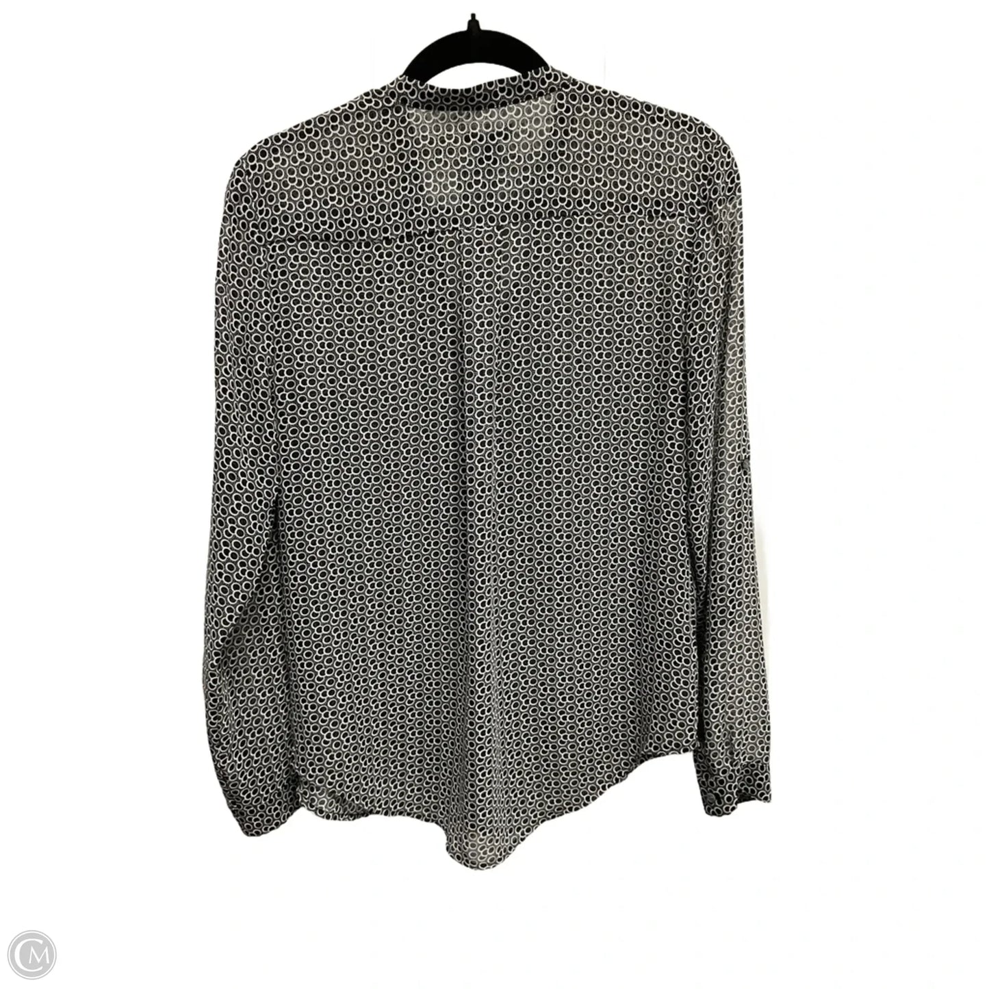 Blouse 3/4 Sleeve By Ann Taylor In Geometric Pattern, Size: S