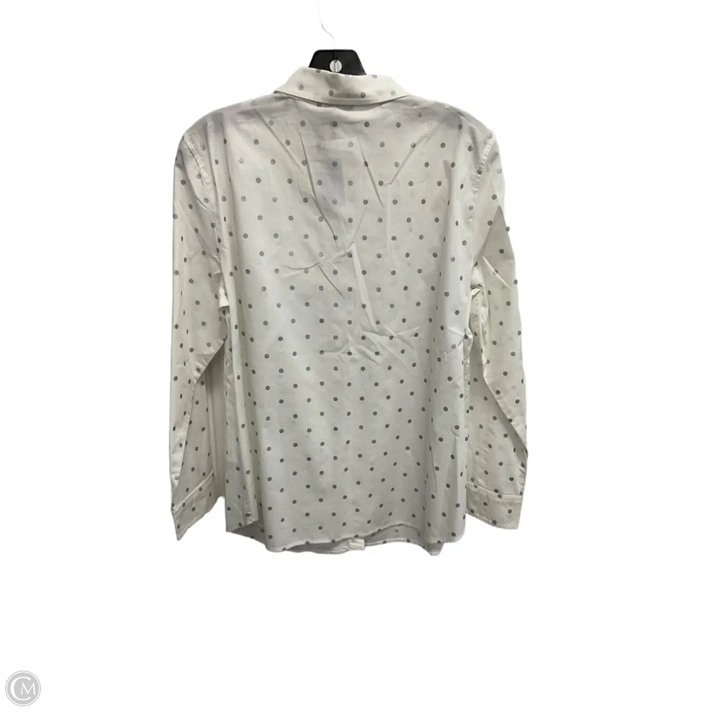 Blouse Long Sleeve By Talbots In Polkadot Pattern, Size: Lp